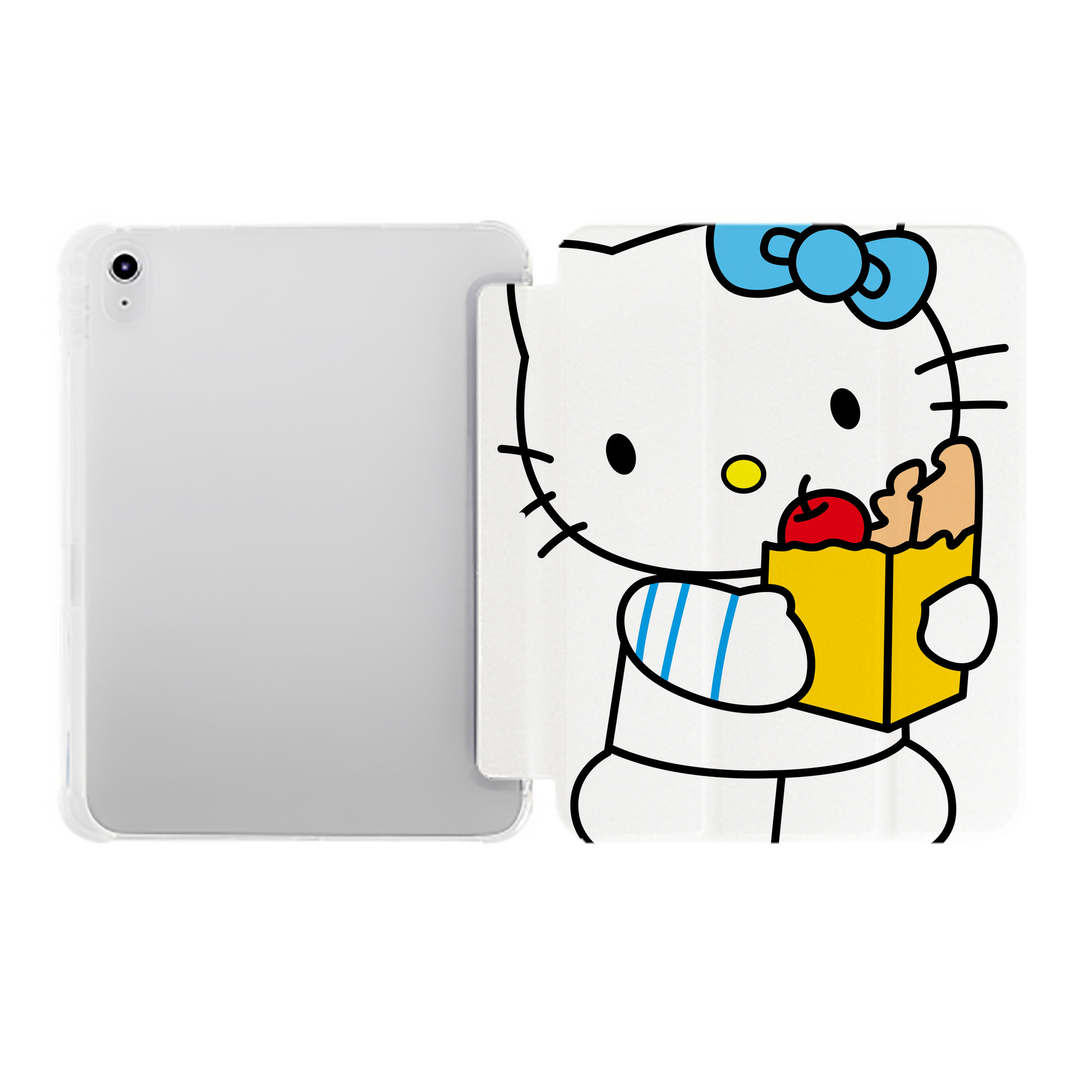 （画像用） Hello Kitty ハローキティ IPad ケース ペン収納付き 三つ折りスタンド PUレザー×シリコン 対応機種9.5/10.5/10.9インチ
